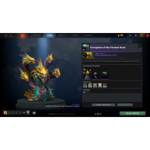 Corruption of the Virulent Krait skin for Venomancer and the boot screen