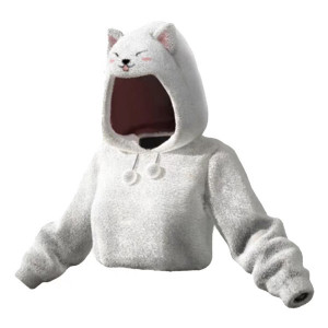 Shiba Crew Hoodie White